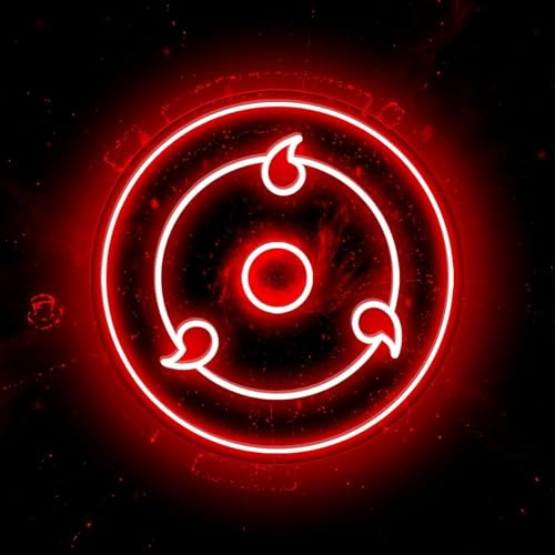 Sharingan Party-Dekoration rotes LED-Neonschild geeignet für verschiedene Anlässe steuerbares Schalterlicht Memory-Funktion Abschlussfeiertag und Feiertagsgeschenk Geschenk für Freunde Familie (rot)