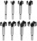 sourcing map Forstner Drill Bits Set 5/8-1-5/8, Carbide HSS Wood Drilling Saw-Tooth Auger Hole Opener Hinge Boring Bit Cutter with Case, Silver, 8pcs