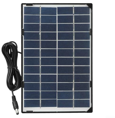 for Puupaa 6W Solar Panel for Wireless Outdoor Security Camera, Solar Panel for DC 12V Outdoor Rechargeable Battery Camera, Continuous Solar Power for Camera