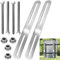 Kit de Support Boîte Aux Lettres 215x 24 mm,Support pour Boîte au Lettre 2 Kits pour Fixer des Boîtes aux Lettres sur des Portails Ou des Clôtures(Argent, 215 mm)