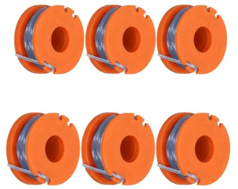 YUETTYY 3/6 Pack Replacement Strimmer Spool & Line for Argos McGregor MCT1825 Grass Trimmer Brush Cutter,Autofeed Spools Replacement Trimmer Refills (6PCS)
