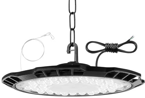 Viugreum 500W Led Hallenstrahler, 6500K Kaltweiß UFO LED, IP65 Wasserdichte Hallenbeleuchtung Werkstattbeleuchtung, 120° Abstrahlwinkel Industrielampe, Werkstatt Deckenleuchte Werkstattleuchte