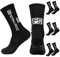 EEPLUYTY Chaussettes De Sport De Football Antidérapantes, Chaussettes De Football Respirant, Chaussette Foot (FR/ES, Numérique, 35, 47, Taille normale, Taille normale, 3, noir)