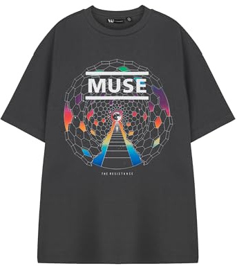 Vanilla Underground Muse Unisex Black Short Sleeved T-Shirt | Graphic Tee | Music Band Apparel Top | Alternative Rock Fan Merchandise | Men Women Tee Shirt UK | Muse Band Gift Idea