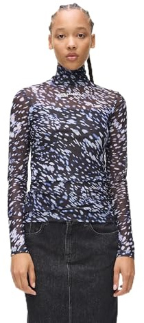 Karl Lagerfeld Jeans Damen Mesh Lights All Over Print Top