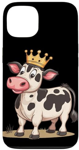 Lustige Kuh herrscht Supreme mit Kronen-Design Hülle für iPhone 13