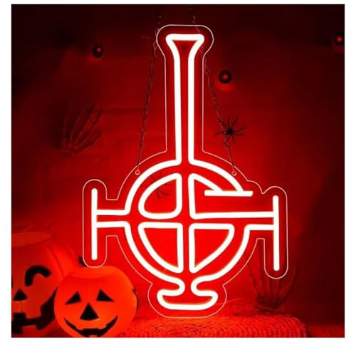 BYNGQW AtmosphäreHeimdekoration Neon-Kreuze Sind Kreuzschilder Mit USB-Dimmerschalter Für Party-Meditationen Und Wanddekorationen Für Festivaltag,41cm×29cm