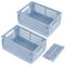 PEGRAUFC Klappbox Klein, 2 Stück Klappkiste Klein 25×16.5×10cm Aufbewahrungskorb Plastik Aufbewahrungsbox, Aufbewahrungskiste Klappkorb Faltbar Für Küche Bad Büro Schlafzimmer Klassenzimmer Schrank