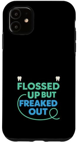 Ansia dentale Umorismo Dentista Paura Filo Interdentale Cavità Sopravvissuto Custodia per iPhone 11