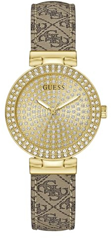 Guess Ivy Beige 32mm Ladies Watch with Leather Strap & 3 Bar Water Protection - GW0943L2