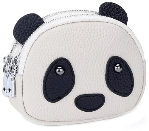 Lpitoy Panda en Silicone pour Femmes, Mini Pochette De Rangement en Forme De Panda, Petit Porte-Monnaie À Loquet pour Filles