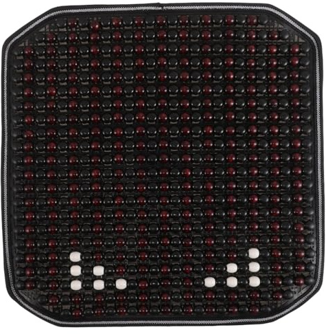 ORFOFE Perlenbesetztes Ergonomisches Autositzkissen Rutschfest Atmungsaktiv Holzperlen Sitzauflage für Jahreszeiten Komfort für Fahrer und Beifahrer