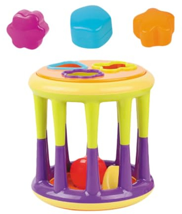 BESPORTBLE Kombiniertes Geometrisches Turmspielzeug mit Bauklötzen Bunter Greifspielzeug sitz mit Klang Sicheres Aktivitätsspielzeug zur Feinmotorik Hörentwicklung für Junge Mädchen