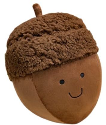 AQCQDQ Haselnuss Kuscheltier, Niedliches Cartoon Haselnuss 3D Kissen, Kastaniennuss Puppe, Geschenk for Kinder Jungen Und Mädchen (30 cm,Kleine)
