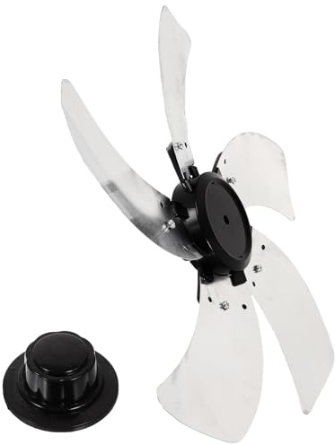 SILENRADAWN Universal 16-inch Metal Fan Blades Replacement for Standing and Table Fans with 5 Leaves Aluminium Alloy Material Easy to Remove and Clean