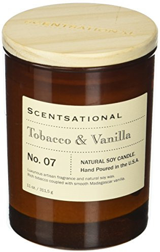 Scentsational Apotheker-Kerze, Tobacco & Vanille, mittelgroß, Bernstein