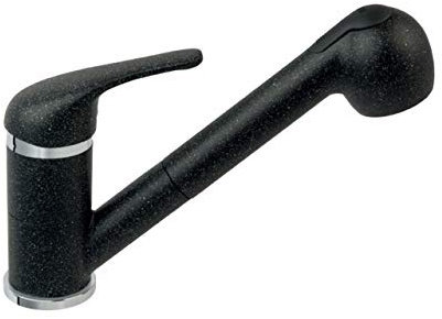 DEANTE 'Sucssale Designer Tap extendable Black Granite Kitchen Fittings, Sink Unit, Water Tap with Extendable Water Sprayer From Model PEPE