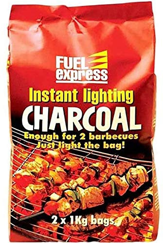 Fuel Express Instant Lighting Charcoal BBQ Barbecues 2 x 1Kg Bags (5)