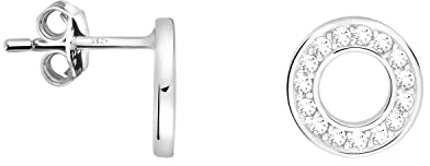 SOFIA MILANI - Damen Ohrringe 925 Silber - mit Zirkonia Steinen - Kreis Rund Ohrstecker - 20312