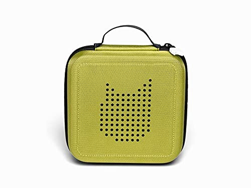 tonies Transporter Hörfiguren, Transporttasche mit Reißverschluss für bis zu 20, passend zur Toniebox in Grün, 17,5 x 17,5 cm