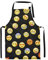 Ferocity Kinderschürze Jugend Malschürze Kunstkittel Kochschürze Apron Teenageralter Werkschürze Emoji Black [074]