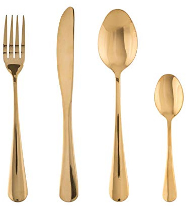 Secret de Gourmet - Ménagère 16 pièces gold inox