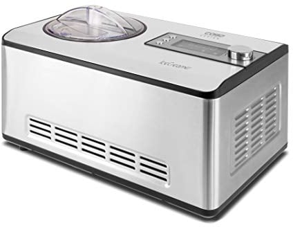 CASO Ice Creamer - 2 in 1 Design Eismaschine und Joghurtmaschine mit Kompressortechnik, kein Vorkühlen notwendig, produziert bis zu 2 Liter Eiscreme, Speiseeis oder Joghurt