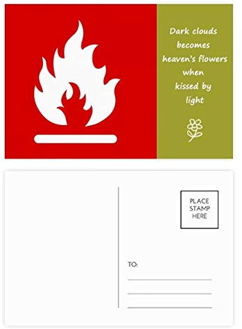 Postkarten-Set, quadratisch, Feuerrot, 20 Stück