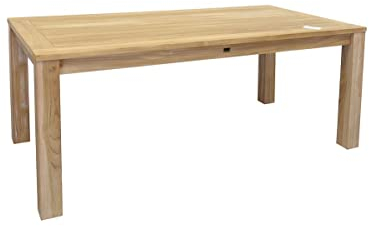 Antike Fundgrube Gartentisch Tisch Gartenmöbel Teakholz massiv unbehandelt 200x100x78 cm (8964)
