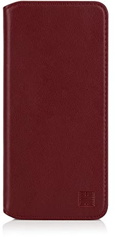 32nd Classic Series 2.0 - Real Leather Book Wallet Flip Case Cover For Samsung Galaxy A20e (2019), Real Leather Design With Card Slot, Magnetic Closure and Built In Stand - Burgundy