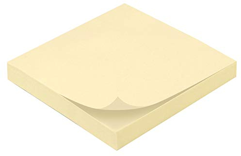 Bloc note repositionnable 100 feuilles 75x75mm (jaune)