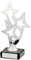 A1 PERSONALISED GIFTS Gold and Silver Flowing Triple Star Trophies