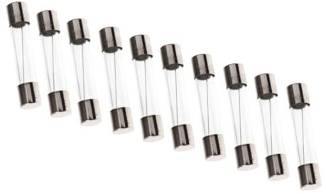 WITTKOWARE 10 Stück G-Feinsicherungen (Glassicherungen), 5x20mm, träge (10 A)