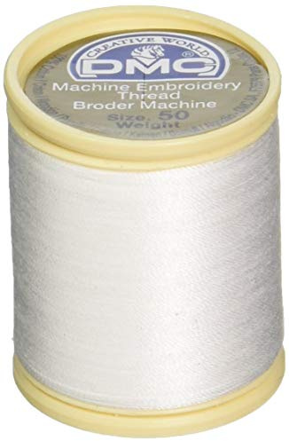 DMC 237A-50WHITE - Filo da ricamo in cotone 50WT 547Yds bianco (rinnovato)