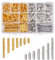 PandaHall 240pcs 7 Size Slide On End Verschluss Schieber Verschlüsse Tubes Slider End Caps Crimp End Tube Rohre Terminatoren für Multi-Strang Halskette Armband Schmuckherstellung, Platinum/Golden