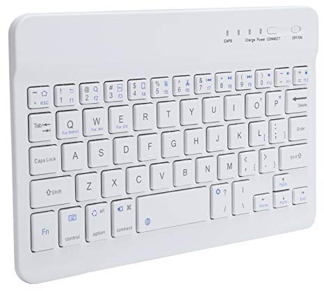 VBESTLIFE 59-Tasten-Minitastatur, Bluetooth-Tastatur, tragbar, Tablet-Computerzubehör, Weiß, Schokoladendesign, niedliche Minitastatur, Für Schüler, Für Zuhause/Büro/Schule