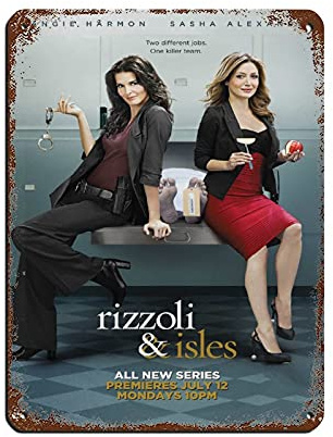 Blechschild Schauspieler Angie Harmon Rizzoli Inseln, Vintage, Metall, Pub, Club, Café, Bar, Zuhause, Wandkunst, Dekoration, Poster, Retro, 30 x 40 cm