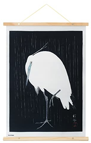 Kokonote Grupo Erik Egret in the Rain Rollbild/Kakemono/Wallscroll 70x50 cm