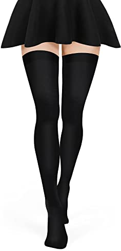Yolev Damen Overknee Strümpfe 80cm Kniestrümpfe Lange Warme Hohe Socken Damen Mädchen Oberschenkelsocken