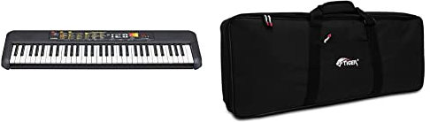 Yamaha Digital Keyboard PSR-F52, Tastiera Digitale Compatta per Principianti con 61 Tasti, 144 Voci Strumentali e 158 Stili di Accompagnamento & TIGER 61 Borsa per Tastiera, Tasti con Cinghie
