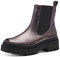 MARCO TOZZI Damen Chelsea Boots aus Kunstleder Plateau, Silber (Pewter), 40