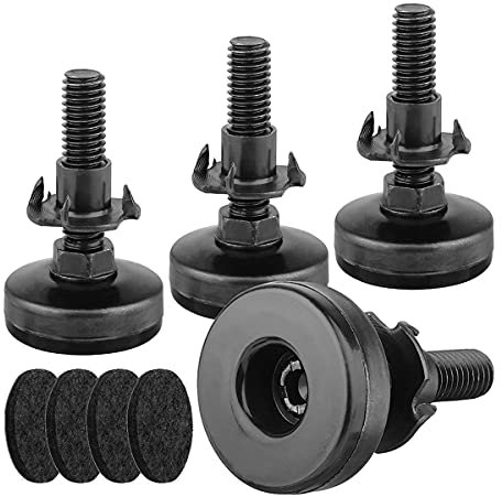 Wresetly Lot de 4 niveleurs de meubles - Charge lourde - Pieds réglables - Pour tables inclinées, chaises