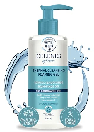 Celenes by Sweden Thermisches Reinigungsschaumgel - Paraben- & Alkoholfrei, Mit Natürlichen Kräuterextrakten, Ideal für Fettige/Mischhaut - 250ml