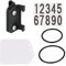 chiwanji Number Plate and Holder with Bands Fixed Parts Seatpost PP Triathlon Race Accessories Rear Bike, Round Tube