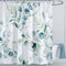 LIVETTY Pflanzen-Duschvorhang 180 × 180 cm mit 12 Haken Duschvorhang Stoff Badezimmer Vorhang waschbar schnell trocknend