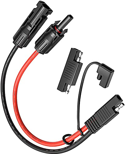Dongge Photovoltaik-Anschluss an SAE-Adapter Solarpanel Stecker an SAE-Adapter 10AWG-Kabelanschluss-Ladekit für RV-Solarpanel-Batterie 35 cm