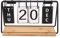 Fockety Tischkalender, stehender Flip-Kalender aus Holz, ewiger Flip-Kalender mit Tages-, Datums- und Monatsanzeige, täglicher Flip-Kalender mit Datumsblöcken für den Schreibtisch