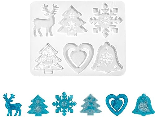Ideen mit Herz Silikonform | Weihnachtliche Formen 2 | 6 verschiedene Formen