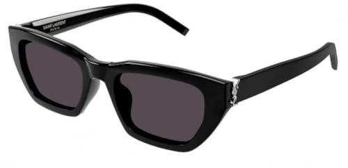 SAINT LAURENT Womens SL M127/F-001 53 Woman Recycled Sunglasses, Black-Black-Black