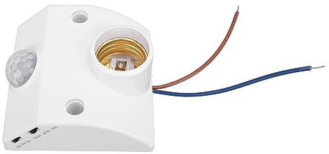 Pssopp E27 PIR-Bewegungsmelder-Lampenfassung, Lichtsteuerung 90–240 V, Induktionslampenfassung für den Menschlichen Körper, Energiesparend, für Waschküche für Keller